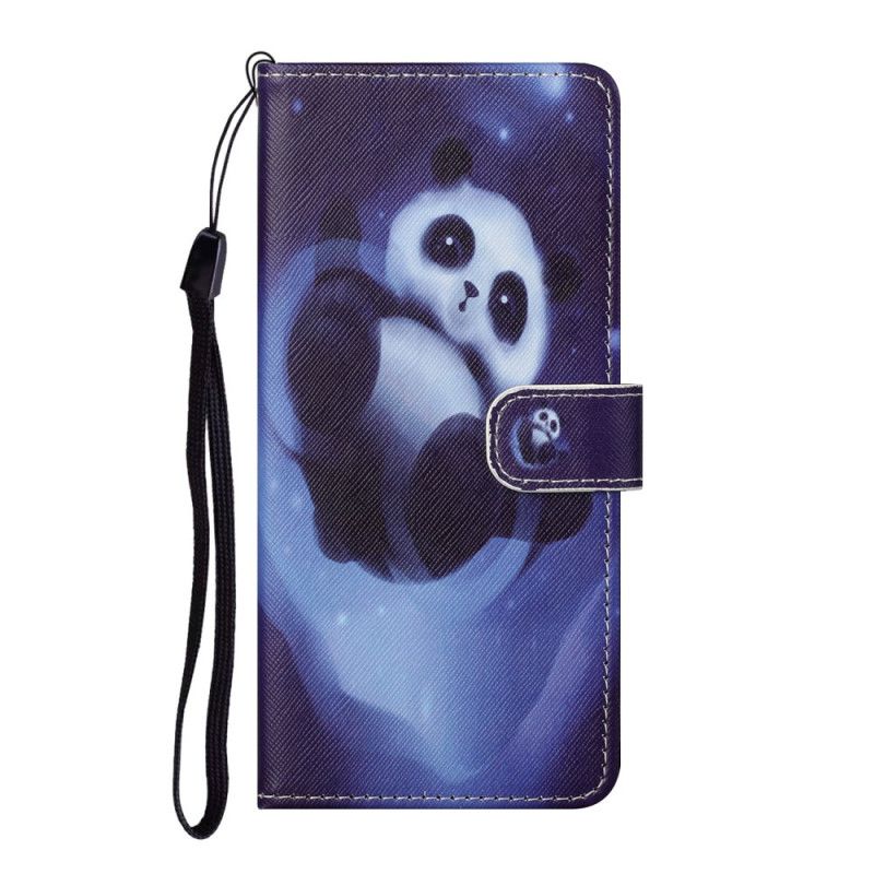 Étui Housse Honor 10x Lite Panda Space À Lanière