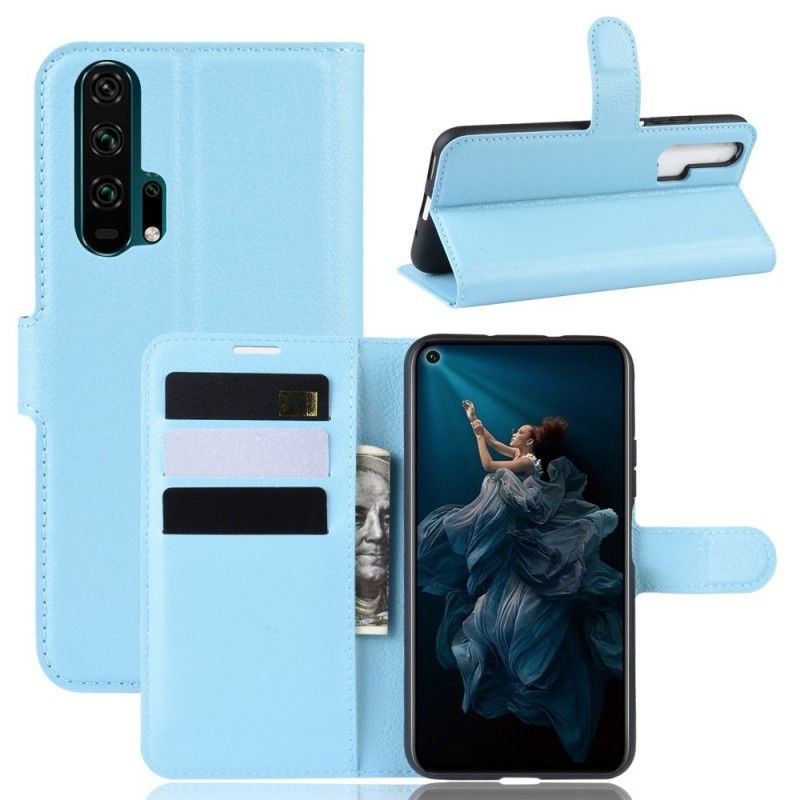 Housse Honor 20 Pro Effet Cuir Litchi Premium