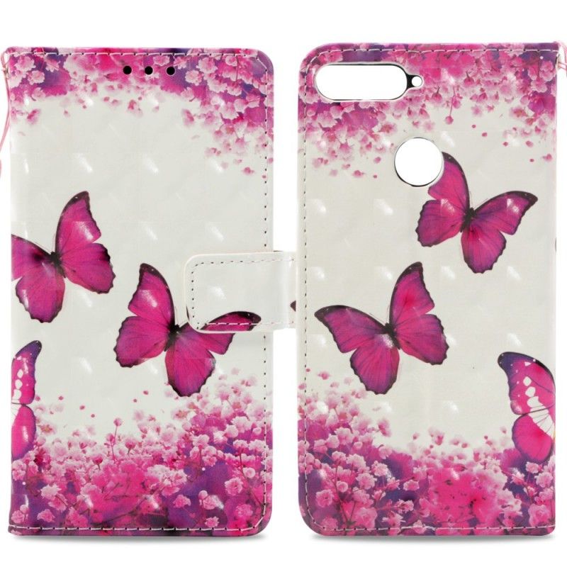 Housse Honor 7a Papillons Rouges 3d