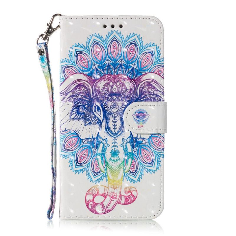 Housse Honor 8a / Huawei Y6 2019 Mandala Motifs Éléphants