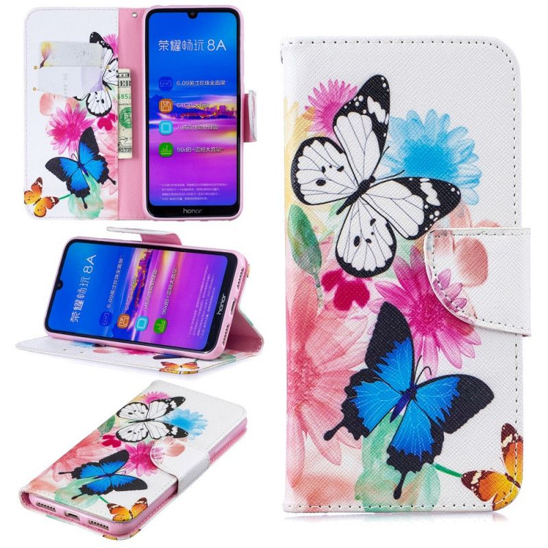 Housse Honor 8a Papillons Et Fleurs Peints