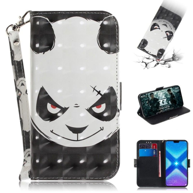 Housse Honor 8x Angry Panda À Lanière