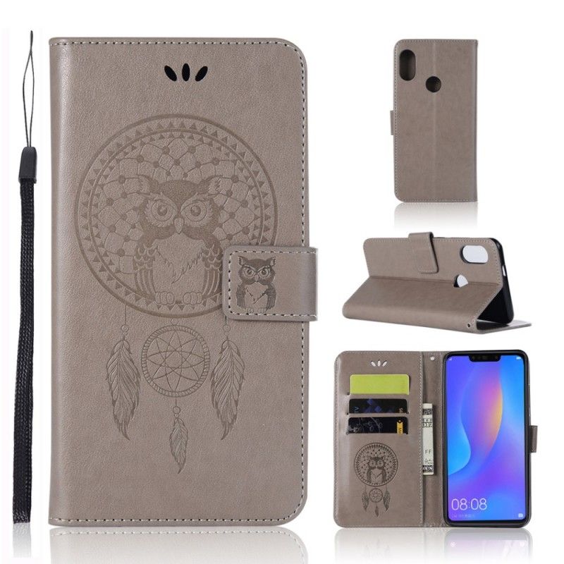 Housse Honor 8x Effet Cuir Attrape Rêves Hibou