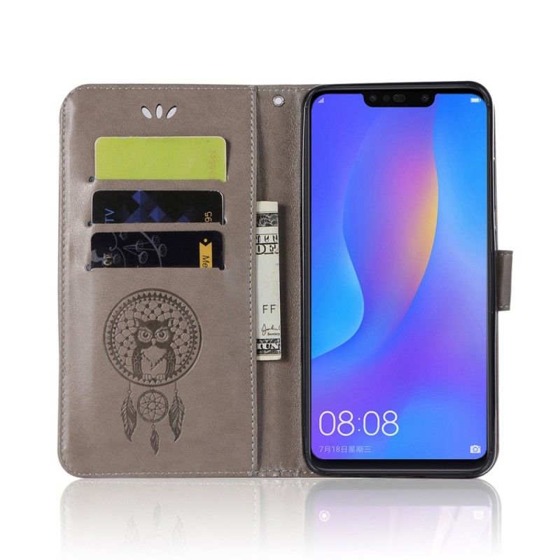 Housse Honor 8x Effet Cuir Attrape Rêves Hibou