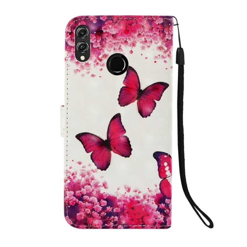 Housse Honor 8x Papillons Rouges 3d