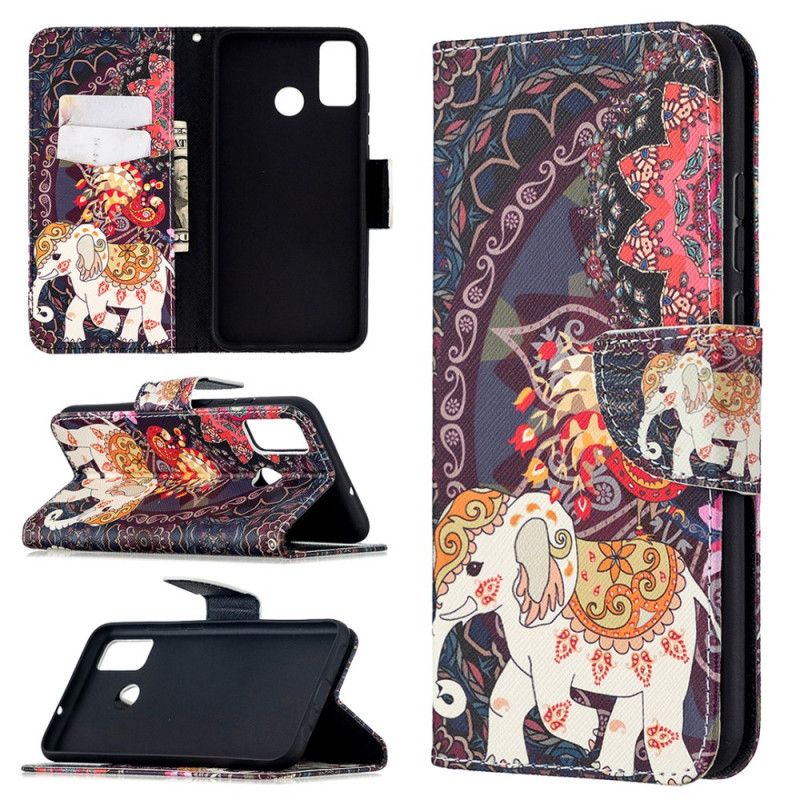 Housse Honor 9x Lite Éléphant Et Mandala Coloré