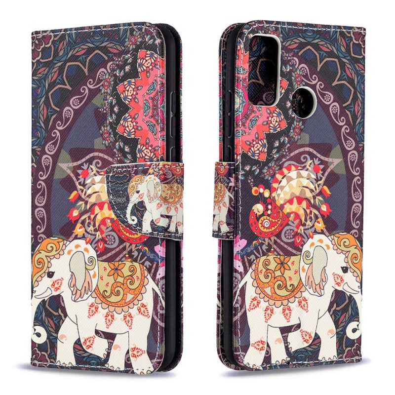 Housse Honor 9x Lite Éléphant Et Mandala Coloré