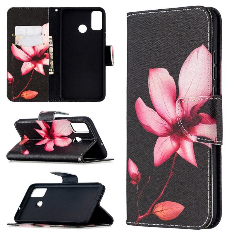 Housse Honor 9x Lite Fleur Rose