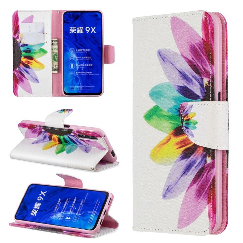 Housse Honor 9x Pro Fleur Aquarelle