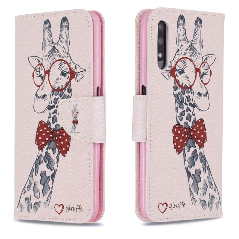 Housse Honor 9x Pro Girafe Intello