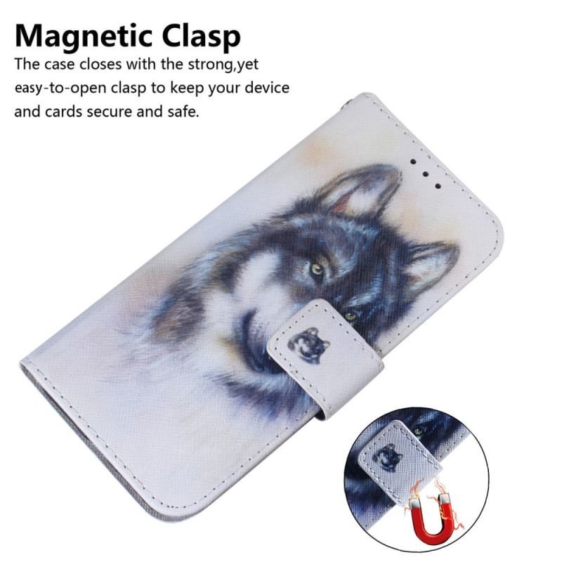 Housse Honor Magic 5 Lite Chien Aquarelle à Lanière