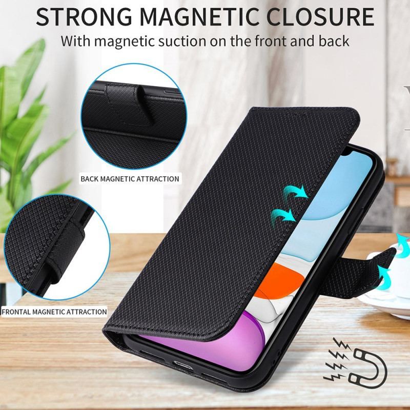 Housse Honor Magic 5 Pro Simili Cuir Stylé à Lanière