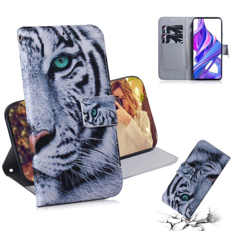 Housse Huawei P Smart Pro / Honor 9x Pro Tigre Blanc