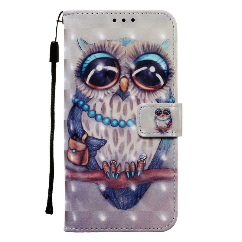 Housse Huawei P Smart Z / Honor 9x Miss Hibou À Lanière