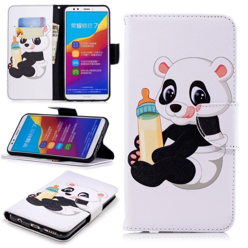 Housse Huawei Y7 2018 / Honor 7c Bébé Panda