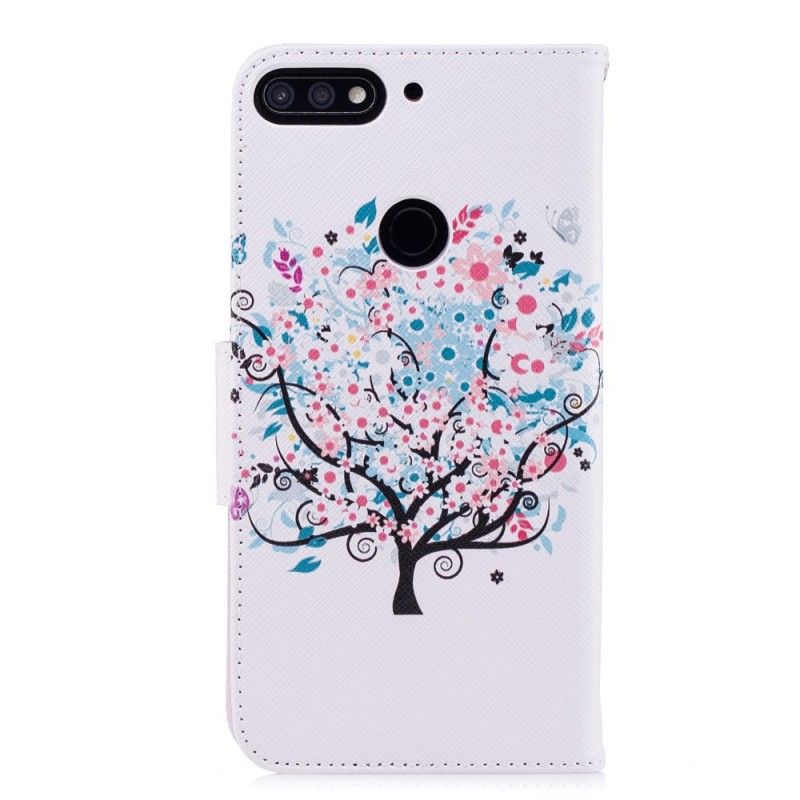 Housse Huawei Y7 2018 / Honor 7c Flowered Tree