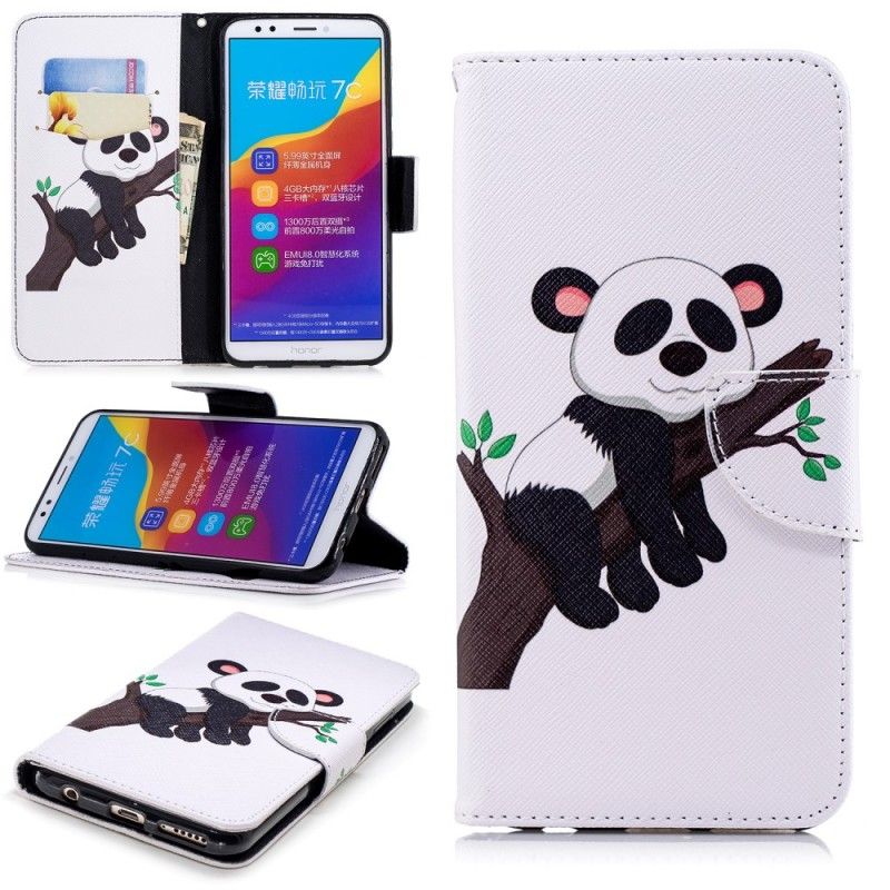 Housse Huawei Y7 2018 / Honor 7c Panda Paresseux