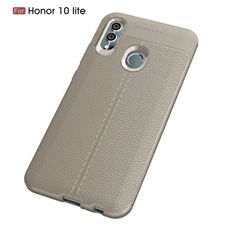 Coque Honor 10 Lite / Huawei P Smart 2019 Effet Cuir Litchi Double Line