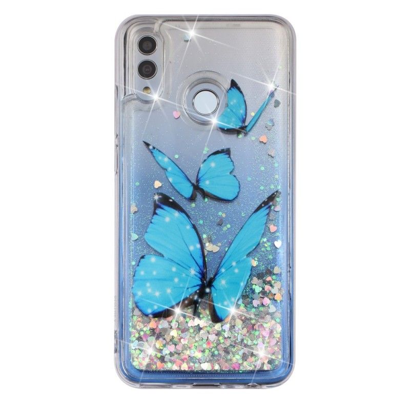 Coque Honor 10 Lite / Huawei P Smart 2019 Papillons Volants Paillettes