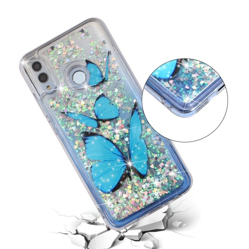 Coque Honor 10 Lite / Huawei P Smart 2019 Papillons Volants Paillettes