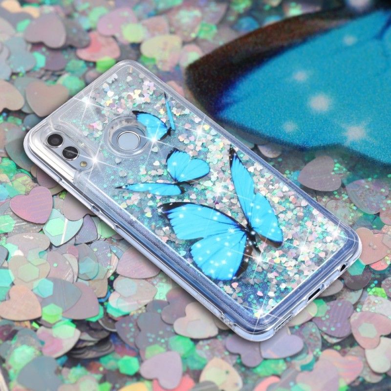 Coque Honor 10 Lite / Huawei P Smart 2019 Papillons Volants Paillettes