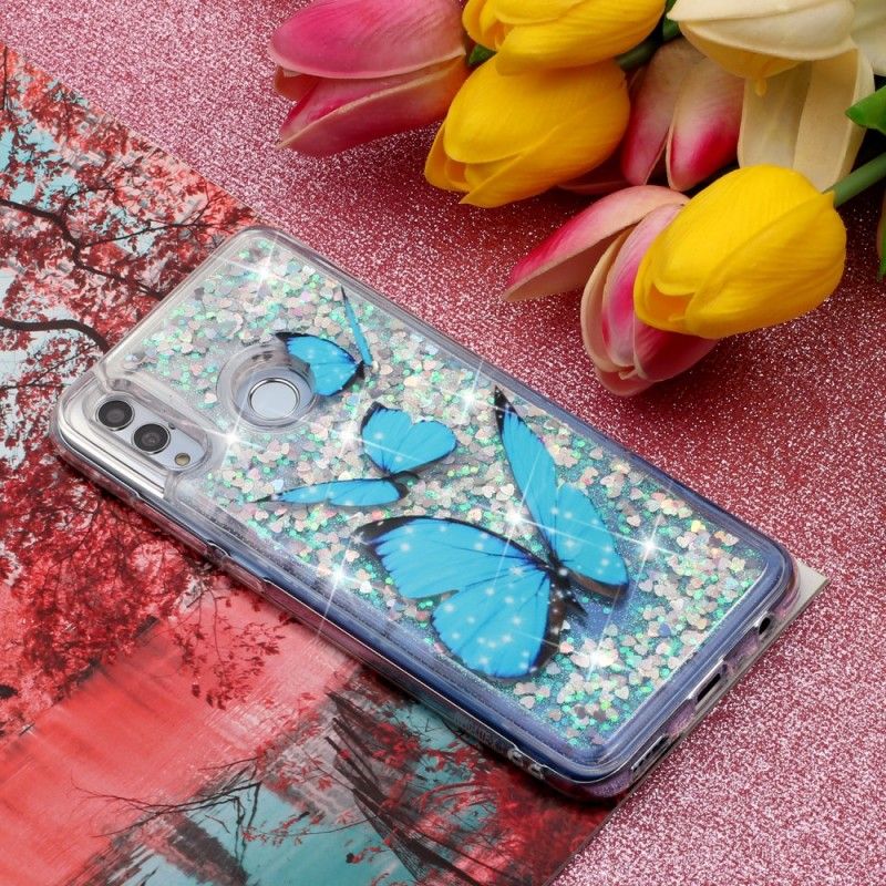 Coque Honor 10 Lite / Huawei P Smart 2019 Papillons Volants Paillettes