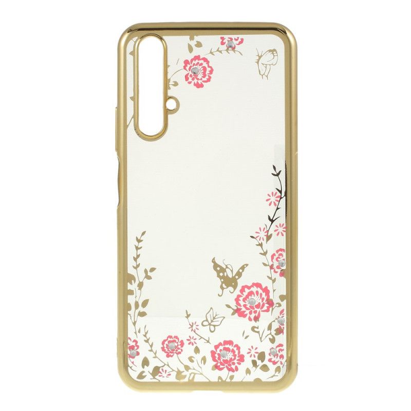 Coque Honor 20 / Huawei Nova 5t Rebord Effet Métal Papillons