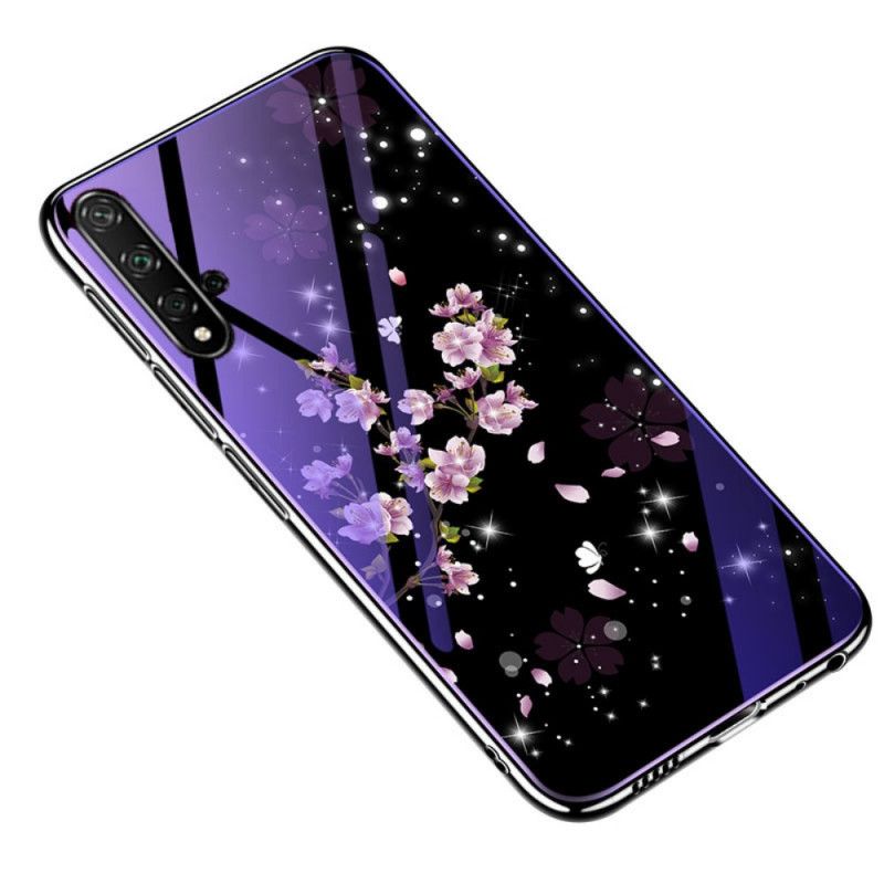 Coque Honor 20 / Huawei Nova 5t Verre Trempé Et Silicone Florale