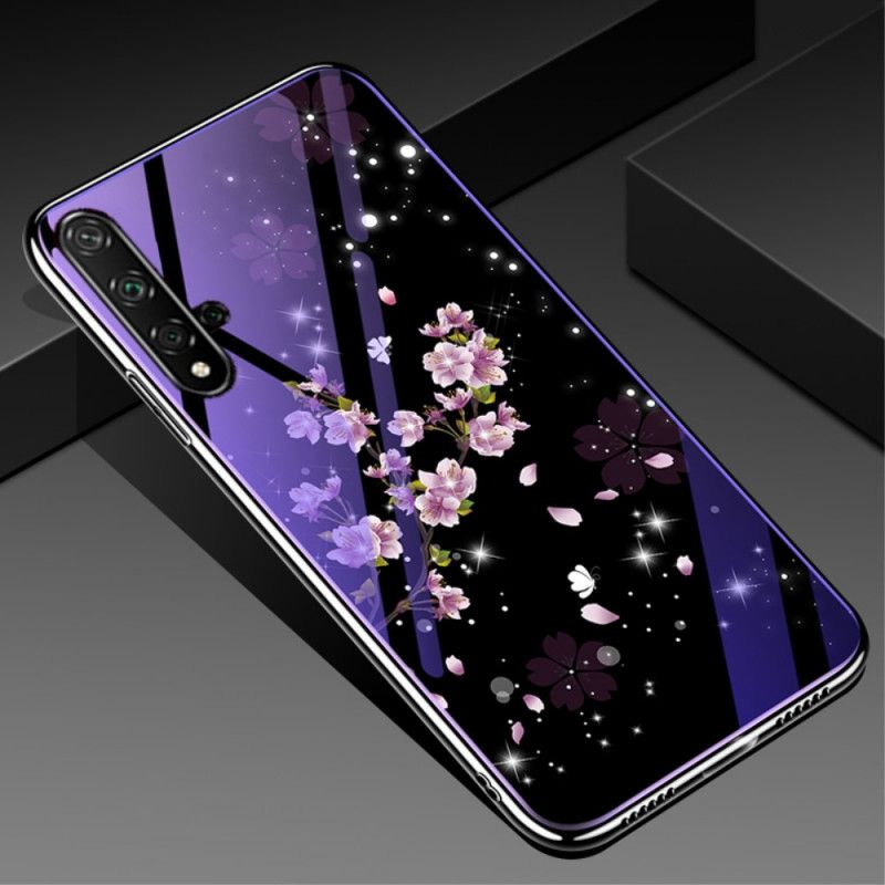 Coque Honor 20 / Huawei Nova 5t Verre Trempé Et Silicone Florale