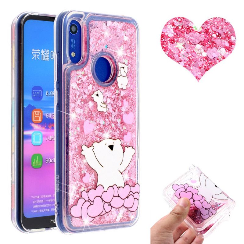 Coque Honor 8a / Huawei Y6 2019 Oursons Paillettes