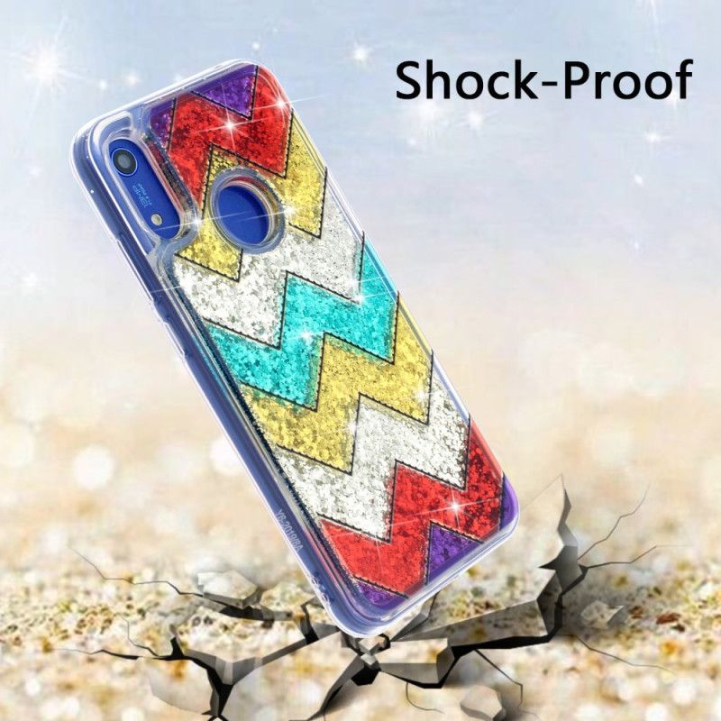 Coque Honor 8a / Huawei Y6 2019 Zig Zag Paillettes