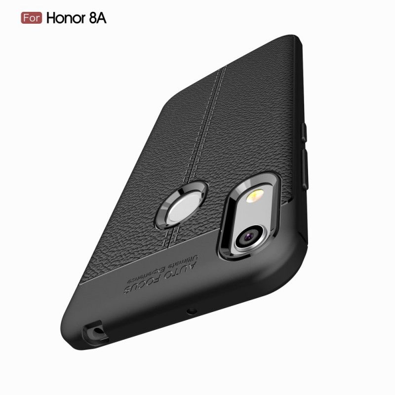 Coque Huawei Honor 8a / Huawei Y6 2019 Effet Cuir Litchi Double Line