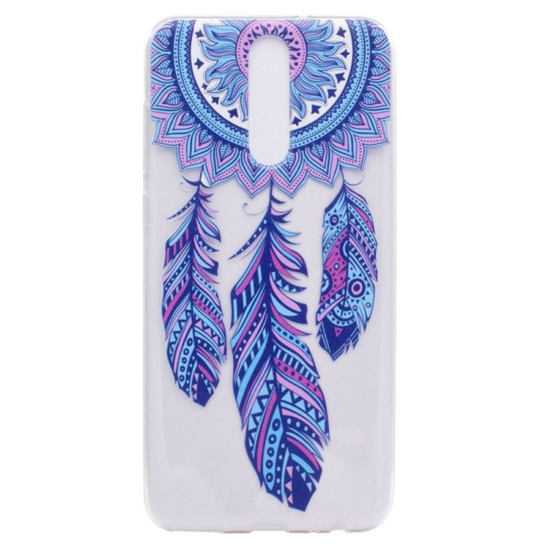 Coque Huawei Mate 10 Lite Transparente Attrape Rêves Plumes Bleues