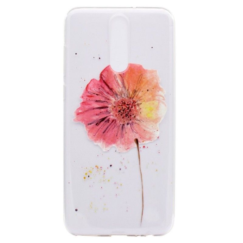 Coque Huawei Mate 10 Lite Transparente Coquelicot Aquarelle