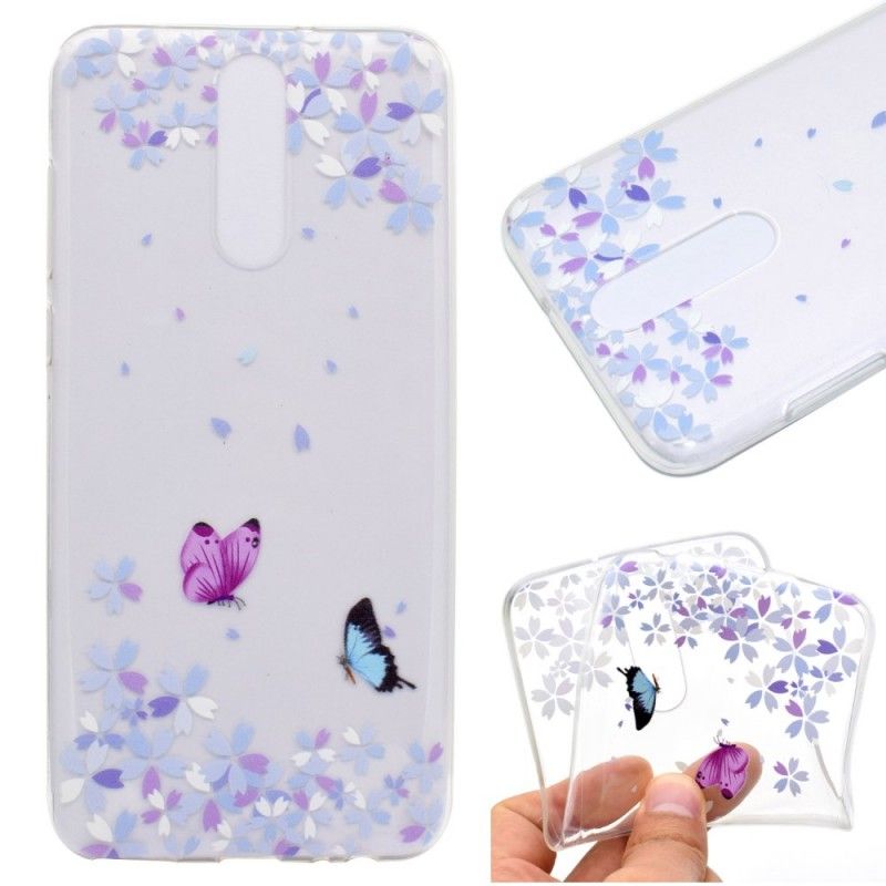 Coque Huawei Mate 10 Lite Transparente Papillons Et Fleurs