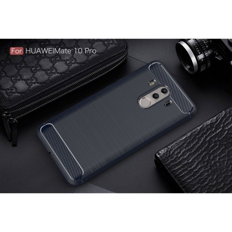 Coque Huawei Mate 10 Pro Fibre Carbone Brossée