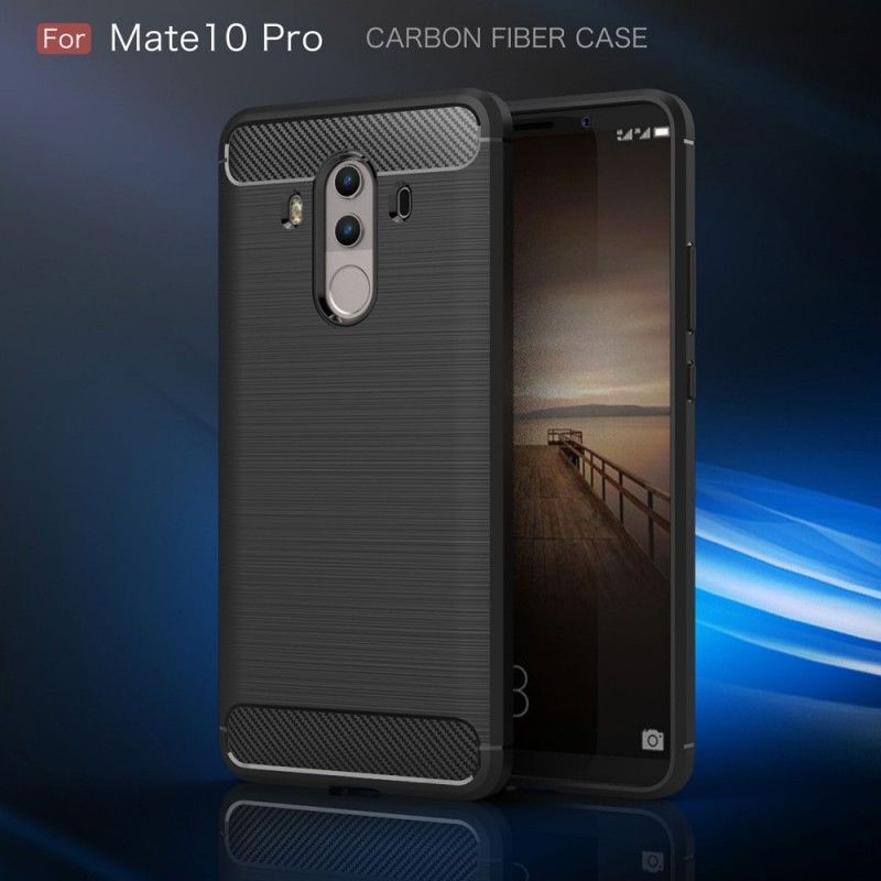 Coque Huawei Mate 10 Pro Fibre Carbone Brossée