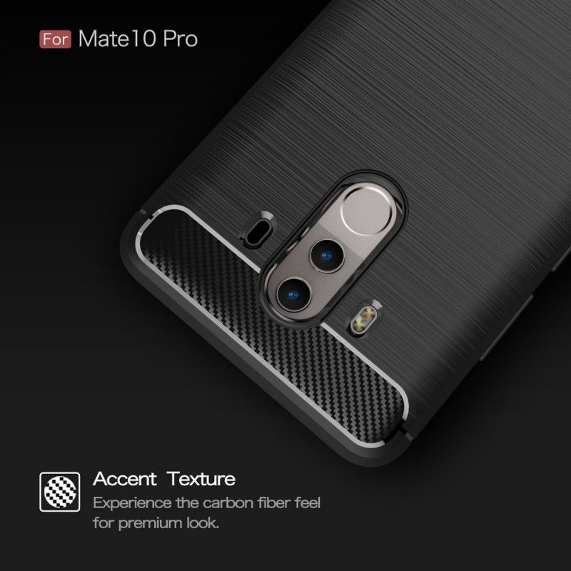 Coque Huawei Mate 10 Pro Fibre Carbone Brossée