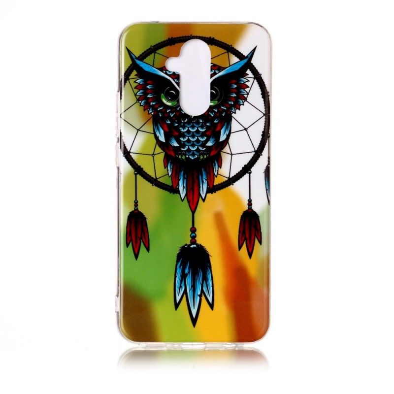 Coque Huawei Mate 20 Lite Attrape Rêves Hibou Fluorescente