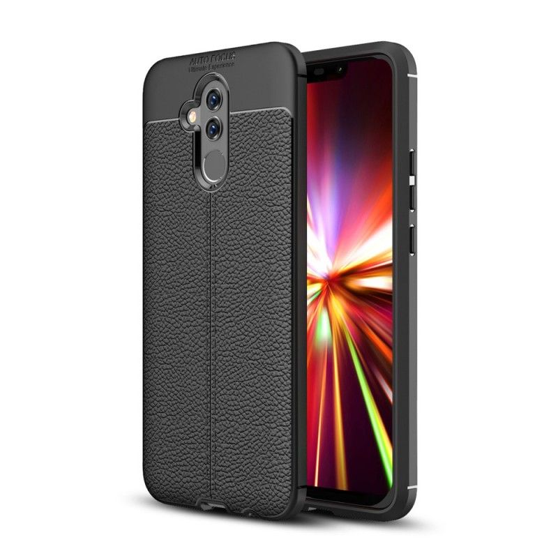 Coque Huawei Mate 20 Lite Effet Cuir Litchi Double Line