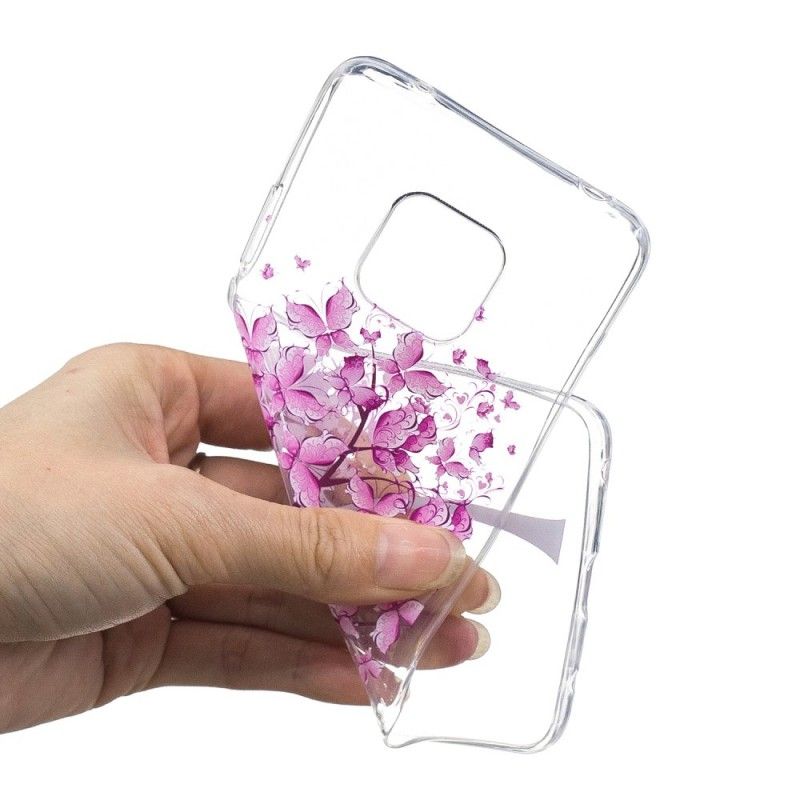 Coque Huawei Mate 20 Pro Transparente Arbre À Papillon