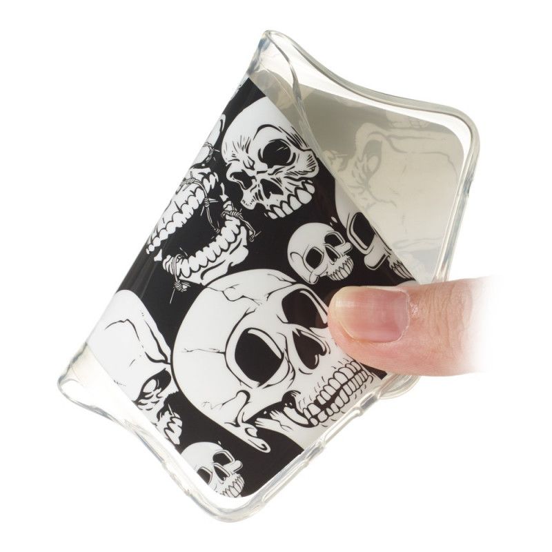 Coque Huawei Mate 30 Attention Têtes De Mort Fluorescente