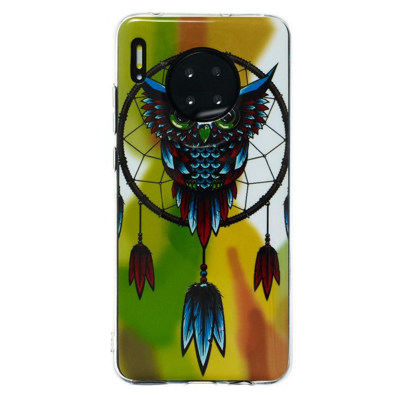 Coque Huawei Mate 30 Attrape Rêves Hibou Fluorescente