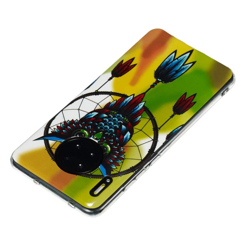 Coque Huawei Mate 30 Attrape Rêves Hibou Fluorescente