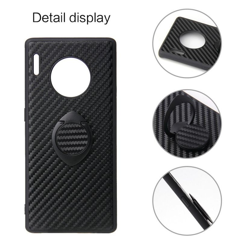 Coque Huawei Mate 30 Fibre Carbone Anneau-support