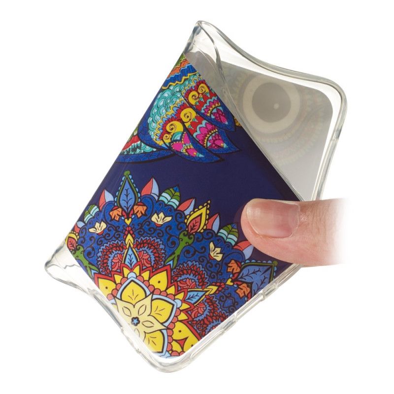 Coque Huawei Mate 30 Hibou Mandala Fluorescente