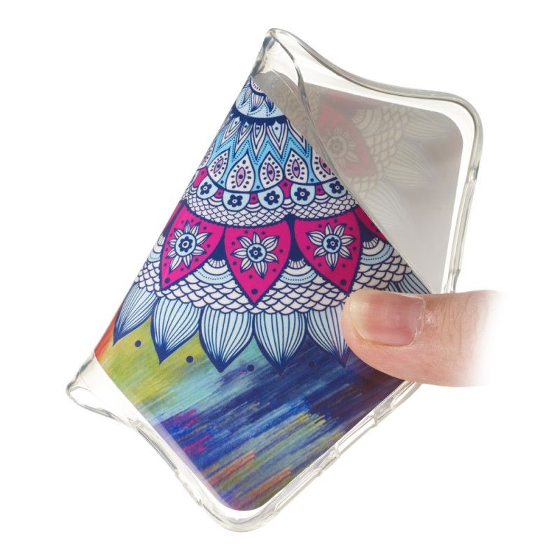 Coque Huawei Mate 30 Hibou Mandala Fluorescente