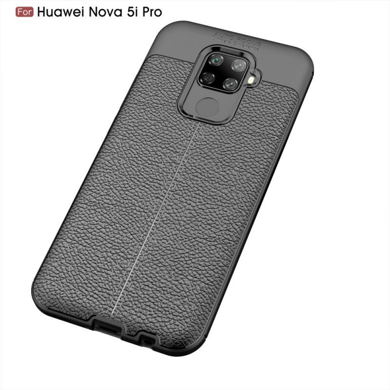 Coque Huawei Mate 30 Lite Effet Cuir Litchi Double Line