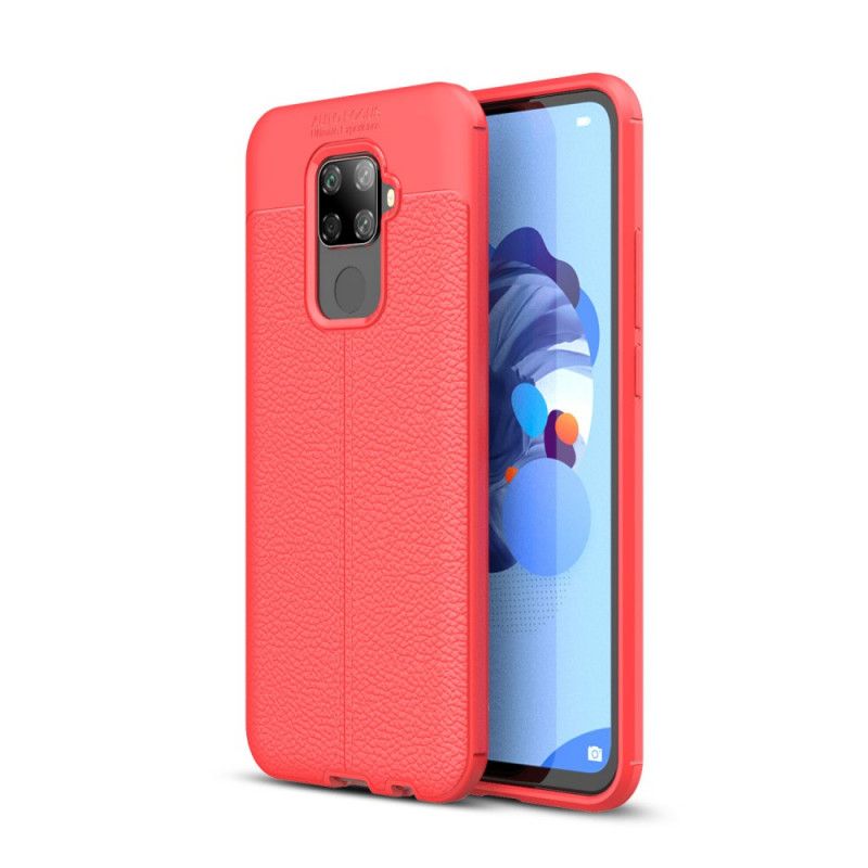 Coque Huawei Mate 30 Lite Effet Cuir Litchi Double Line