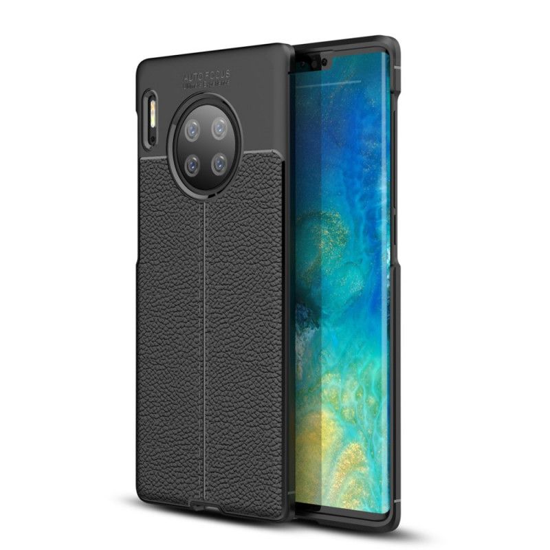 Coque Huawei Mate 30 Pro Effet Cuir Litchi Double Line